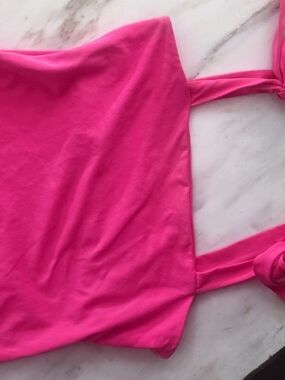 Susana Monaco Hot Pink Bandeau Swim Top